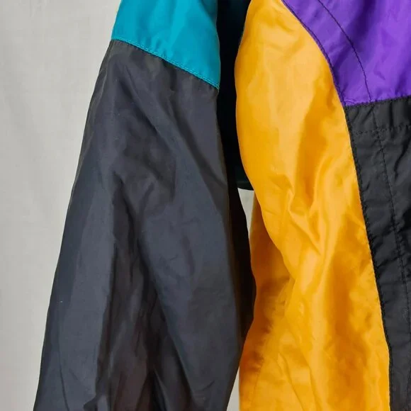Nike Jacket Boys Large 14/16 Windbreaker Hoodie Color Block Zip Lined Hooded